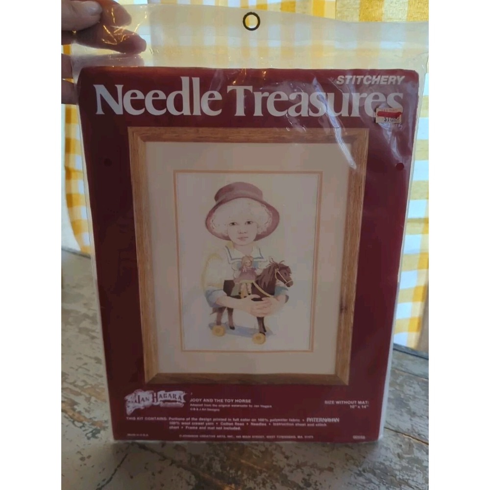 Brand New Sealed Needle Treasures Crewel Embroidery Kit Jan Hagara Joy Toy Horse